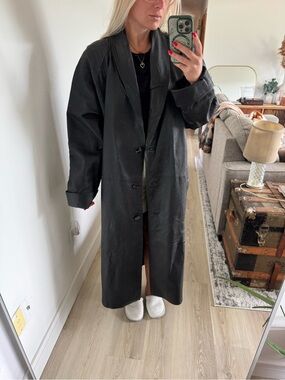 Classic Black Long Trench Coat - Timeless Minimalist Outerwear